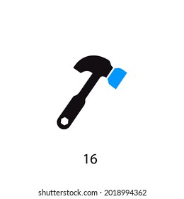 work tool hammer icon vector