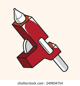 work tool hot melt glue gun theme elements vector,eps