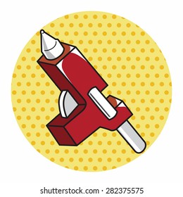 work tool hot melt glue gun theme elements vector,eps