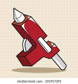 work tool hot melt glue gun theme elements vector,eps
