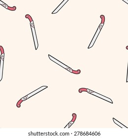 work tool knife , cartoon seamless pattern background