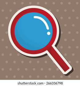 work tool magnifying glass theme elements vector,eps