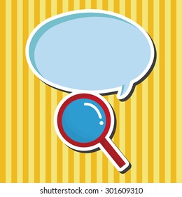 work tool magnifying glass theme elements vector,eps
