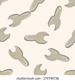 work tool wrench , cartoon seamless pattern background