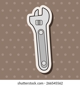 work tool wrench theme elements vector,eps