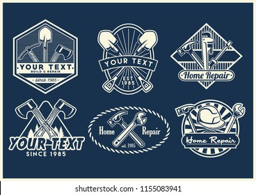 work tools badge design collection 