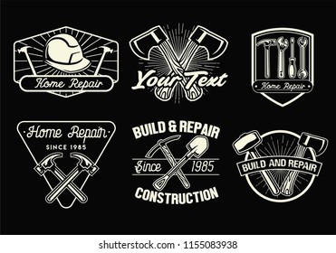 work tools badge set