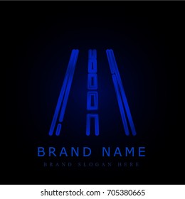 Work tools blue chromium metallic logo