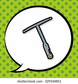 work tools color doodle, speech bubble