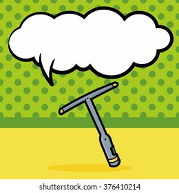 work tools color doodle, speech bubble