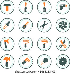 Work tools easy color vector icons for user interface design