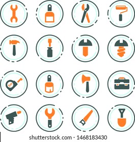 Work tools easy color vector icons for user interface design