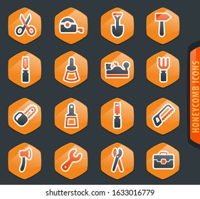 Work tools easy color vector icons for user interface design