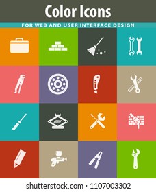 Work tools icon set for web sites and user interface