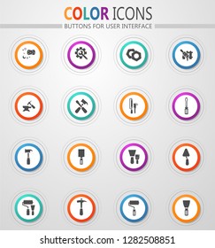 Work tools icon set for web sites and user interface
