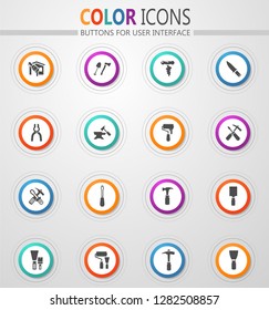 Work tools icon set for web sites and user interface