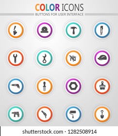 Work tools icon set for web sites and user interface