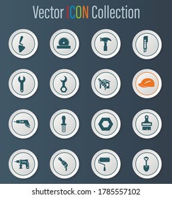 Work tools icon set for web sites and user interface