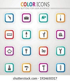 Work tools icon set for web sites and user interface