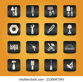 Work tools icon set for web sites and user interface