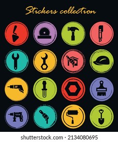 Work tools icon set for web sites and user interface