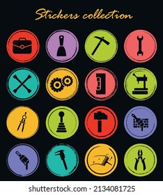 Work tools icon set for web sites and user interface