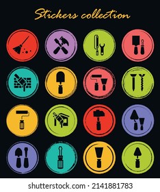 Work tools icon set for web sites and user interface