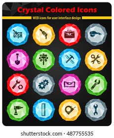 Work tools icon set for web sites and user interface