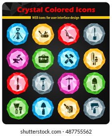 Work tools icon set for web sites and user interface