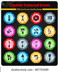 Work tools icon set for web sites and user interface