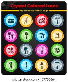 Work tools icon set for web sites and user interface