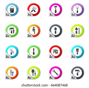 Work tools icons set