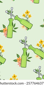 Work tools pattern background. Work tools illustration pattern. Work tools background. Perfect for fabrics, print, textile, wallpaper, and decor. SSTKbackgrounds