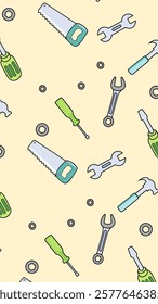Work tools pattern background. Work tools illustration pattern. Work tools background. Perfect for fabrics, print, textile, wallpaper, and decor. SSTKbackgrounds