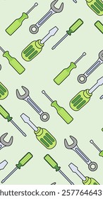 Work tools pattern background. Work tools illustration pattern. Work tools background. Perfect for fabrics, print, textile, wallpaper, and decor. SSTKbackgrounds