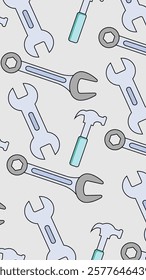 Work tools pattern background. Work tools illustration pattern. Work tools background. Perfect for fabrics, print, textile, wallpaper, and decor. SSTKbackgrounds