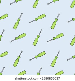 Work tools seamless pattern background. Work tools illustration pattern. Work tools, industry background. Perfect for fabrics, print, textile, wallpaper, and decor. SSTKbackgrounds