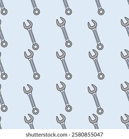 Work tools seamless pattern background. Work tools illustration pattern. Work tools, industry background. Perfect for fabrics, print, textile, wallpaper, and decor. SSTKbackgrounds