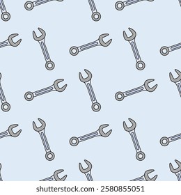 Work tools seamless pattern background. Work tools illustration pattern. Work tools, industry background. Perfect for fabrics, print, textile, wallpaper, and decor. SSTKbackgrounds