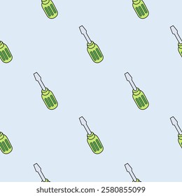 Work tools seamless pattern background. Work tools illustration pattern. Work tools, industry background. Perfect for fabrics, print, textile, wallpaper, and decor. SSTKbackgrounds