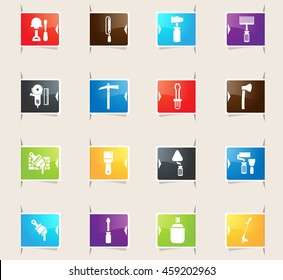 Work tools vector bookmark icons for your design