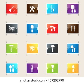 Work tools vector bookmark icons for your design