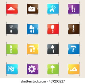 Work tools vector bookmark icons for your design