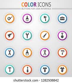 Work tools vector icons for user interface design