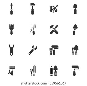 work tools vector icons for user interface design
