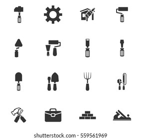work tools vector icons for user interface design