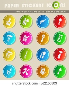 work tools vector icons for user interface design
