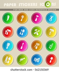 work tools vector icons for user interface design