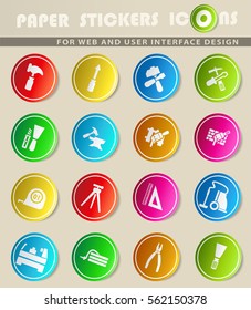 work tools vector icons for user interface design