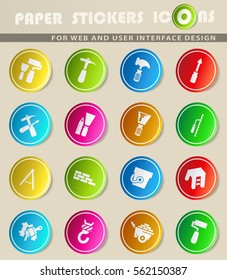 work tools vector icons for user interface design